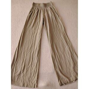 Rewash Womens Linen Blend Wide Leg Pants Casual Beachy Vacation Size M  Pockets